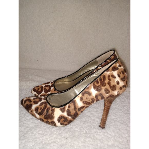 Bandolino Calf Hair Cheetah 4-inch Heels - Picture 2 of 4